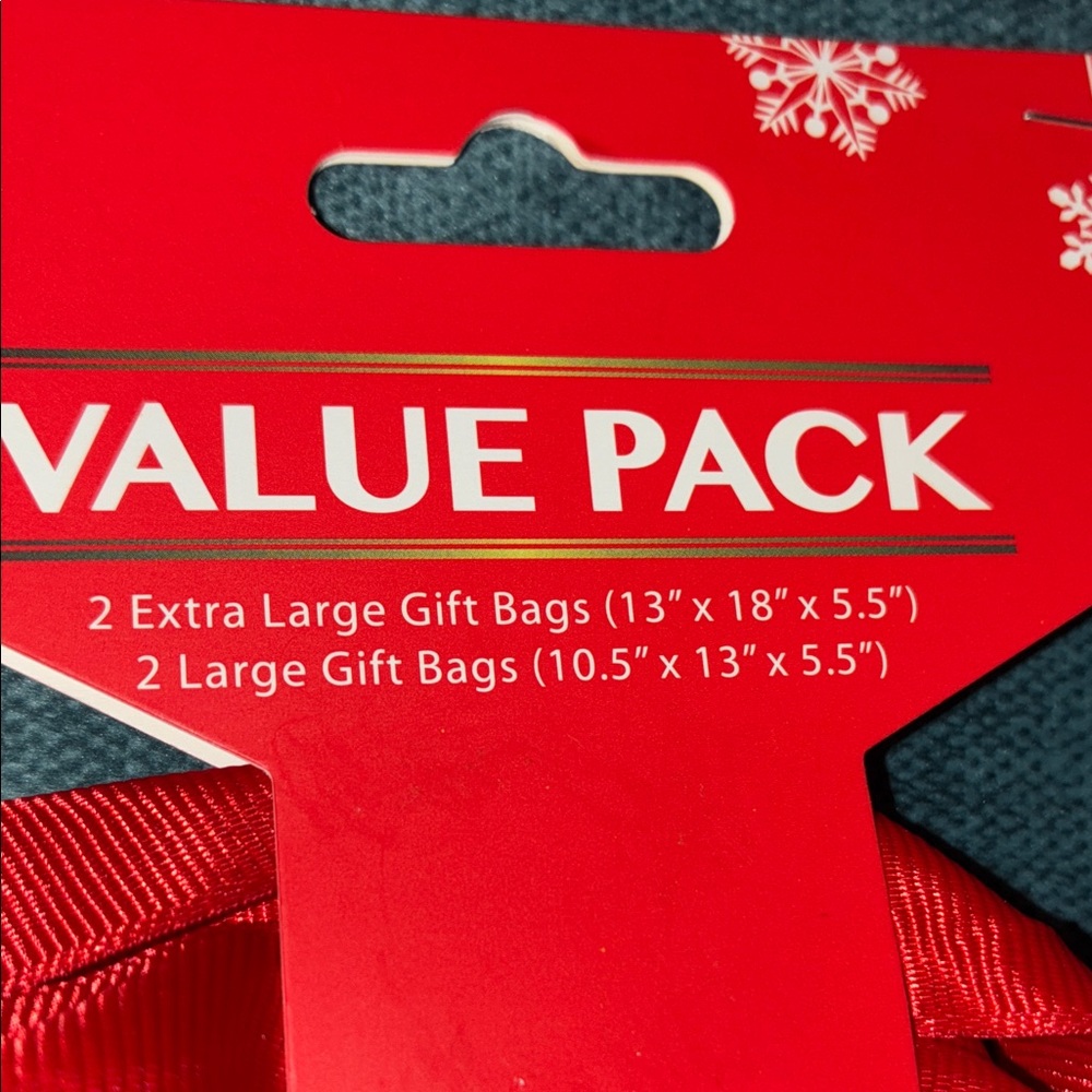 Festive Christmas Gift Bags (4) with Santa Penguin & Moose Design nwt - Picture 5 of 5